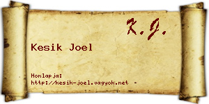 Kesik Joel névjegykártya